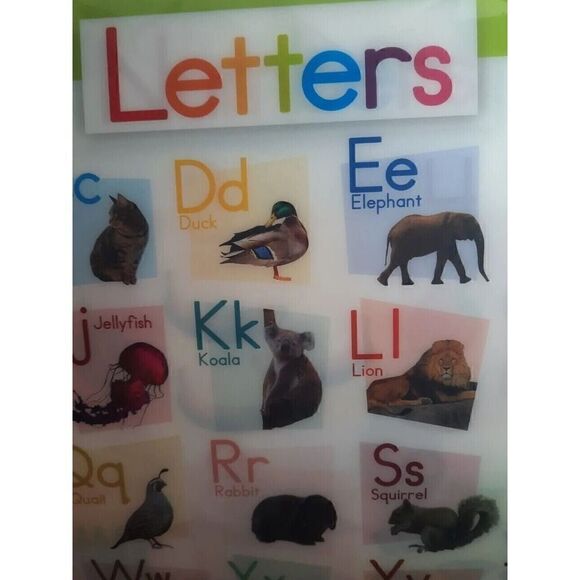 Merka Educational Placemats Letters Numbers Shapes Colors- 4 Pack - Picture 3 of 5